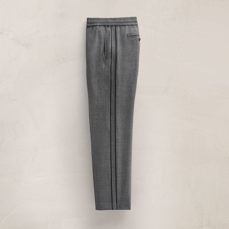 Wool Cashmere Flannel Side Piping Pant in Charcoal | James Perse Los Angeles