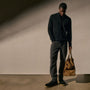 Recycled Cashmere Full Zip Sweater in Black | James Perse Los Angeles