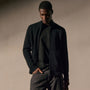 Recycled Cashmere Full Zip Sweater in Black | James Perse Los Angeles