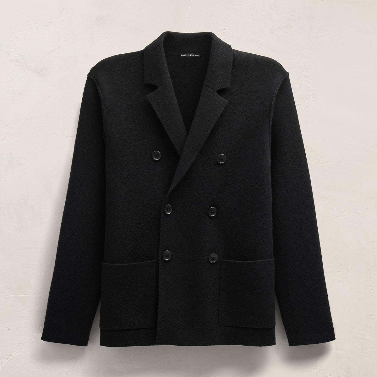 Double Breasted Cashmere Blazer in Black | James Perse Los Angeles