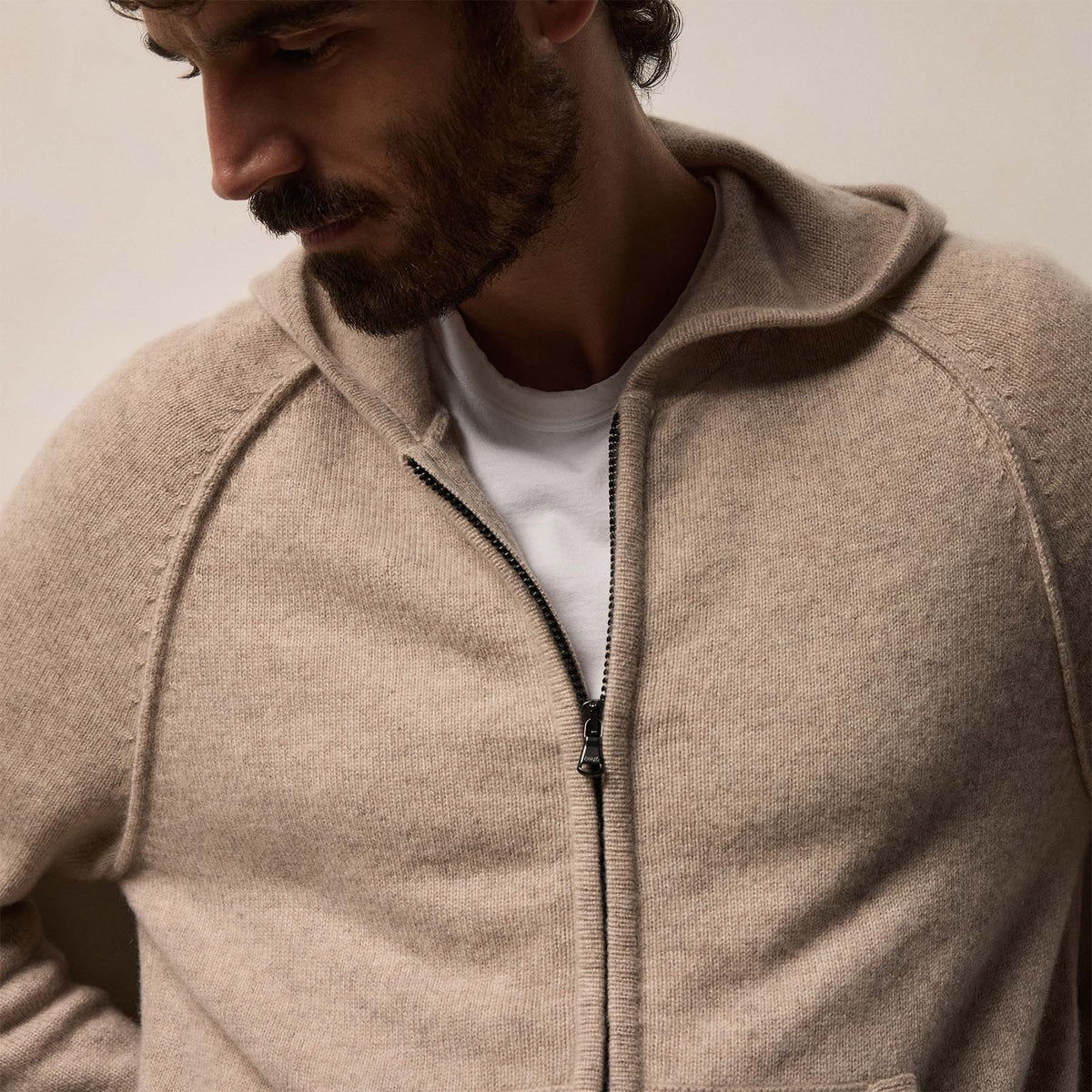 Recycled Cashmere Jacket in Stone | James Perse Los Angeles
