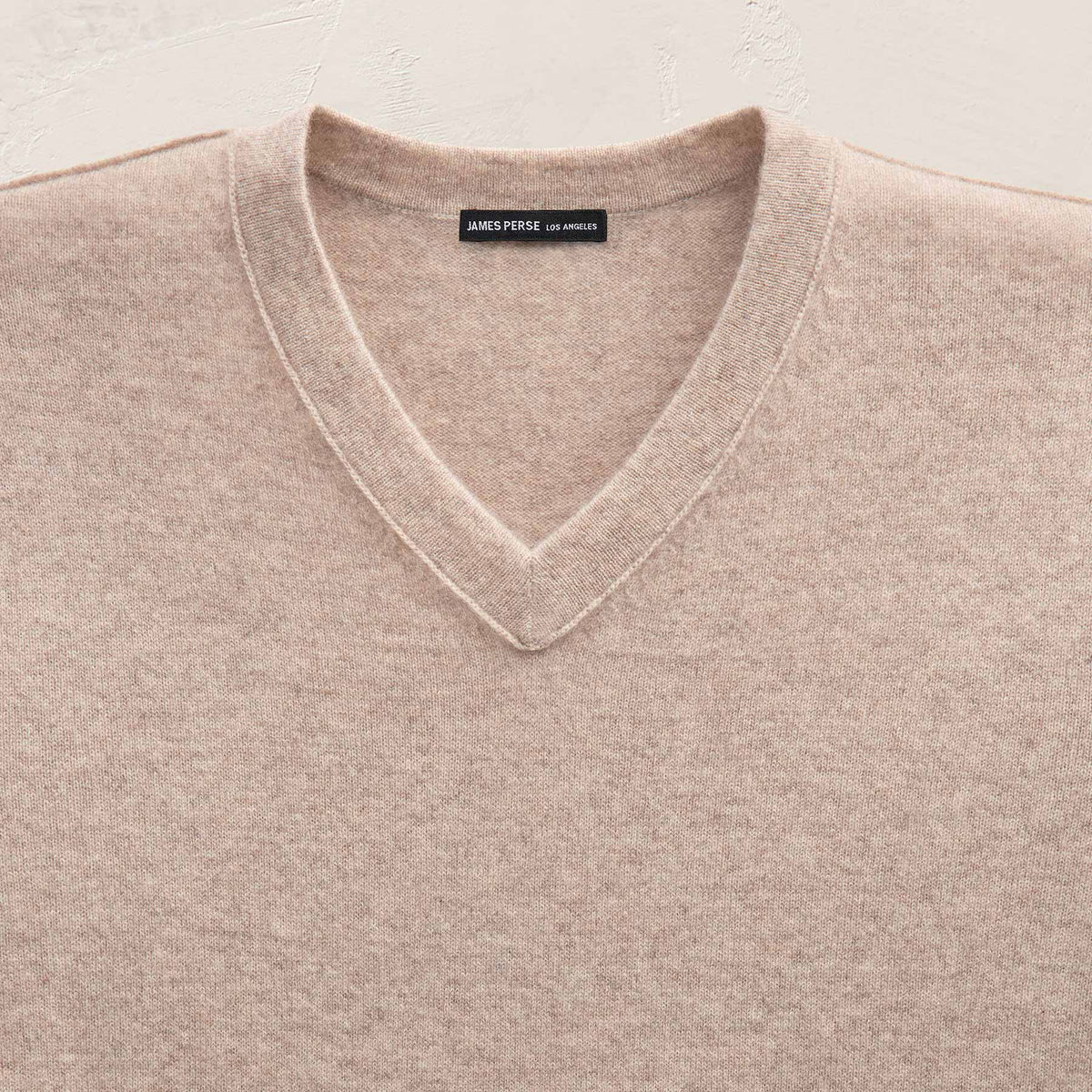 Cashmere V Neck Sweater in Stone | James Perse Los Angeles