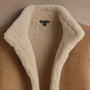 Shearling Car Coat in Caramel | James Perse Los Angeles