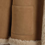 Shearling Car Coat in Caramel | James Perse Los Angeles