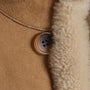 Shearling Car Coat in Caramel | James Perse Los Angeles