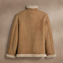 Shearling Car Coat in Caramel | James Perse Los Angeles