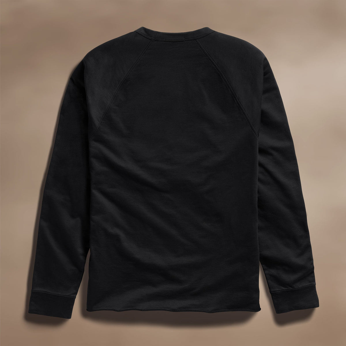 Fine French Terry Raglan Crew in Black | James Perse Los Angeles