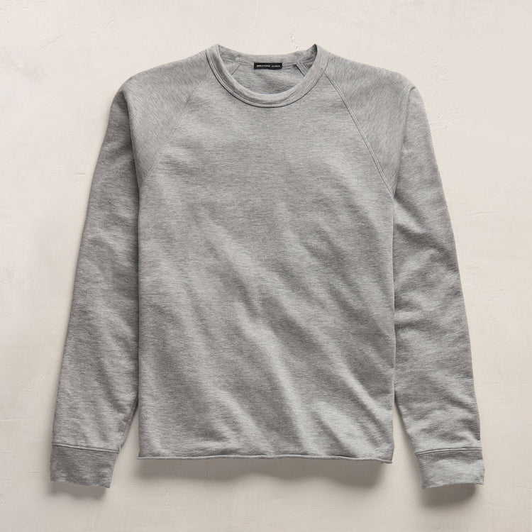 Fine French Terry Sweatshirt in Heather Grey | James Perse Los Angeles