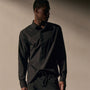 Supima Poplin Shirt in Black | James Perse Los Angeles