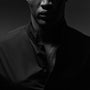Poplin Collarless Shirt in Black | James Perse Los Angeles