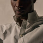 Poplin Collarless Shirt in White | James Perse Los Angeles