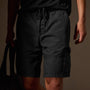 Stretch Poplin Cargo Short in Black | James Perse Los Angeles