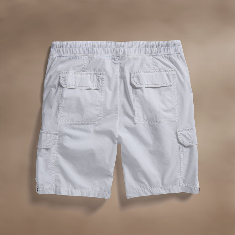 Parachute Poplin Cargo Short in White | James Perse Los Angeles