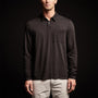 Sueded Jersey Rugby Polo in Black | James Perse Los Angeles