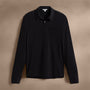 Sueded Jersey Rugby Polo in Black | James Perse Los Angeles