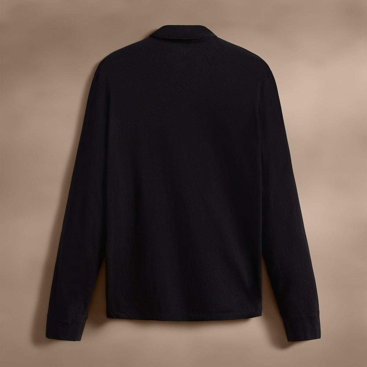 Sueded Jersey Rugby Polo in Black | James Perse Los Angeles