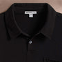 Sueded Jersey Rugby Polo in Black | James Perse Los Angeles