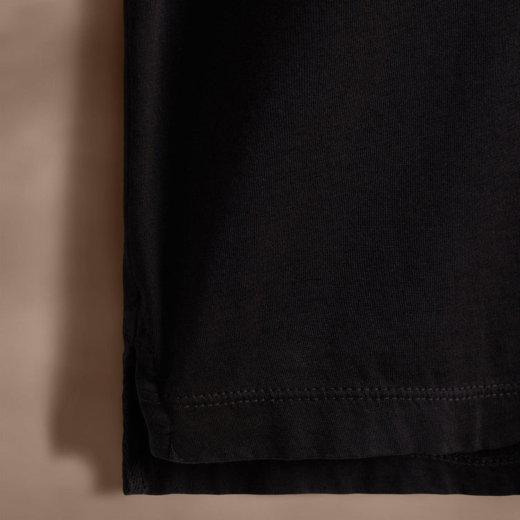 Sueded Jersey Rugby Polo in Black | James Perse Los Angeles