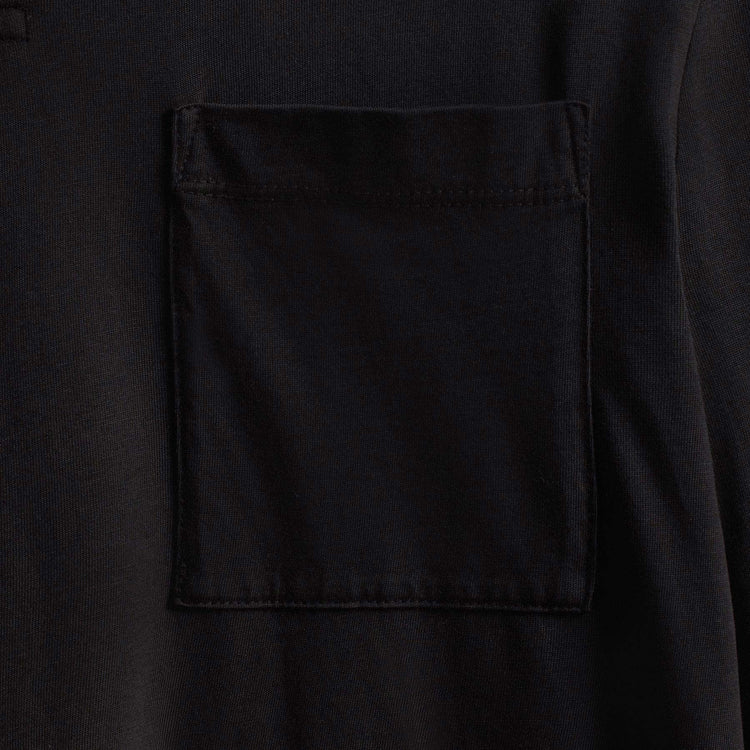 Sueded Jersey Rugby Polo in Black | James Perse Los Angeles