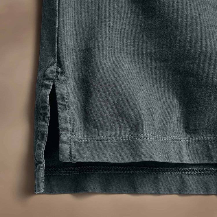 Sueded Jersey Polo in Asphalt Pigment | James Perse Los Angeles