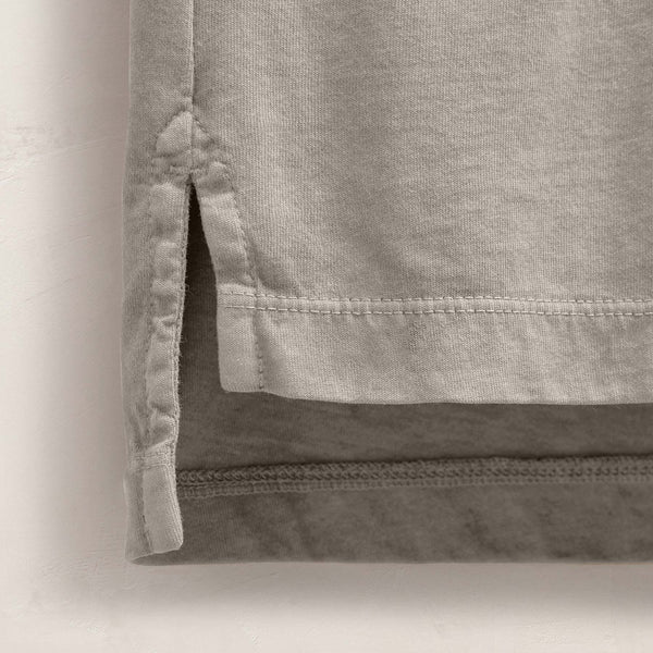 Sueded Jersey Polo in Concrete Pigment | James Perse Los Angeles