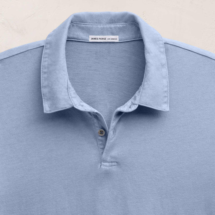 Sueded Jersey Polo in Ocean Pigment | James Perse Los Angeles