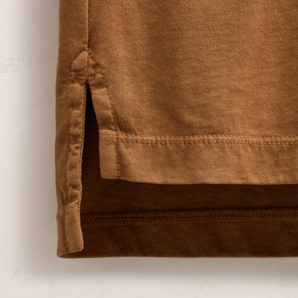 Sueded Jersey Polo in Whiskey Pigment | James Perse Los Angeles