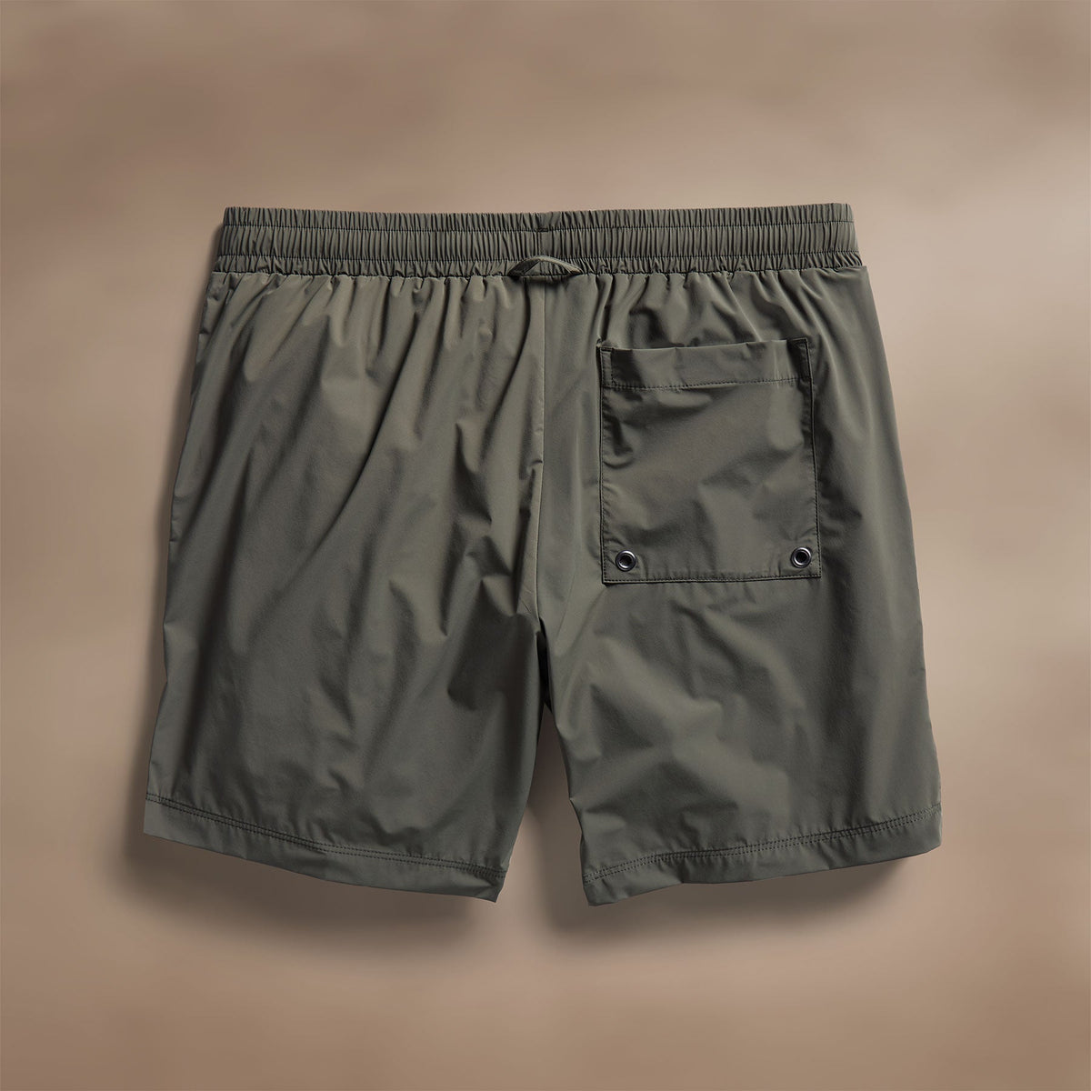 Technical Stretch Nylon Split Hem Boardshort in Artillery | James Perse Los Angeles