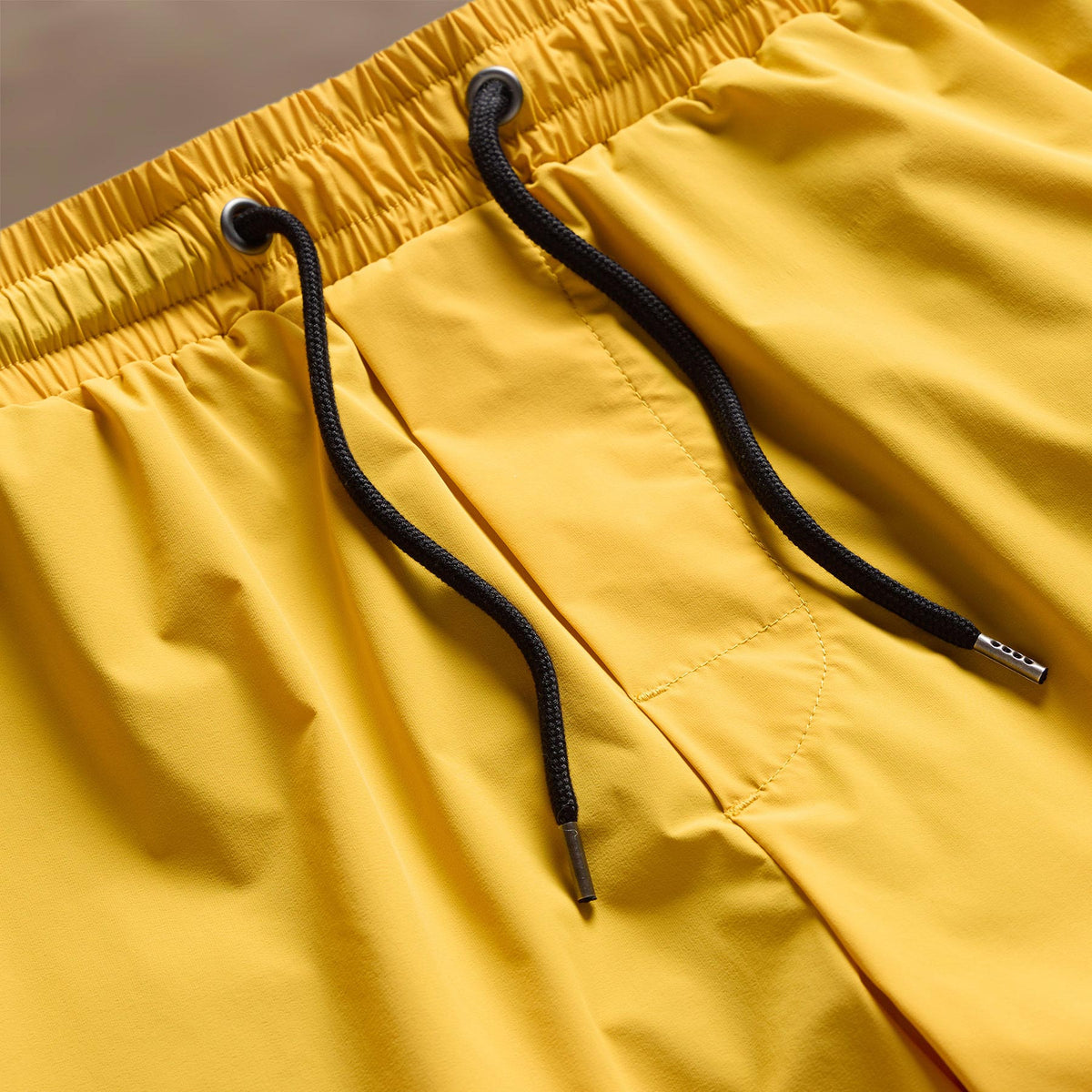 Technical Stretch Nylon Split Hem Boardshort in Crocus Yellow | James Perse Los Angeles