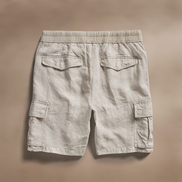 Textured Linen Flight Short in Salt Pigment | James Perse Los Angeles