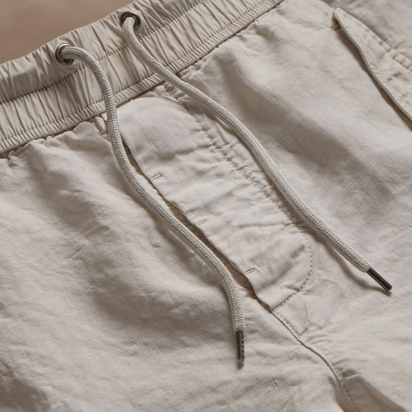 Textured Linen Flight Short in Salt Pigment | James Perse Los Angeles