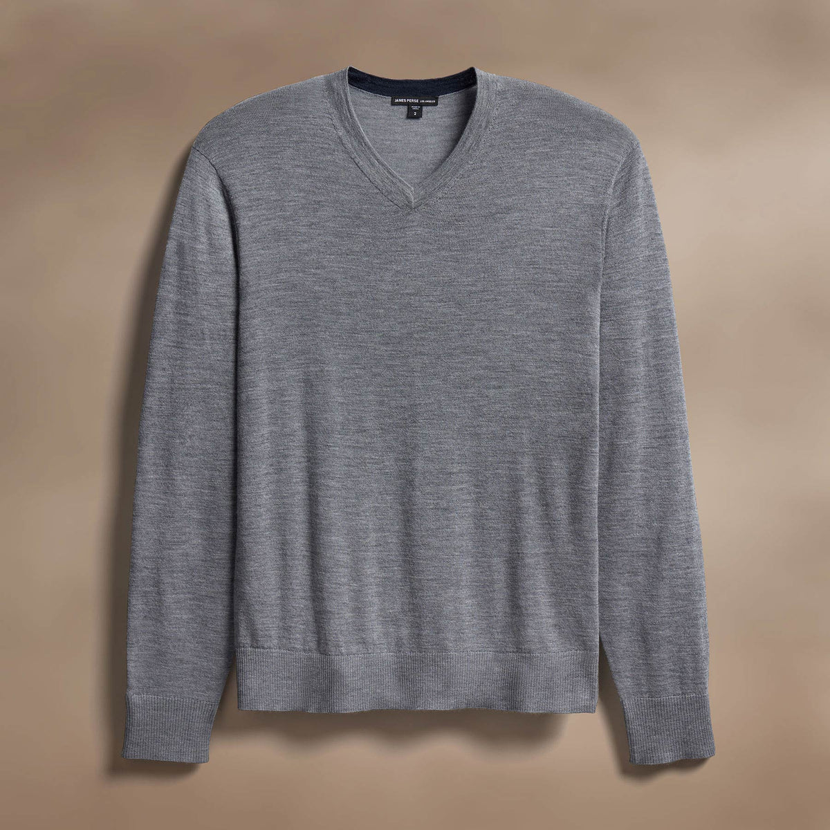 Ultra Fine Cshmr VinNeck Sweater in Flannel | James Perse Los Angeles
