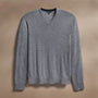 Ultra Fine Cshmr VinNeck Sweater in Flannel | James Perse Los Angeles