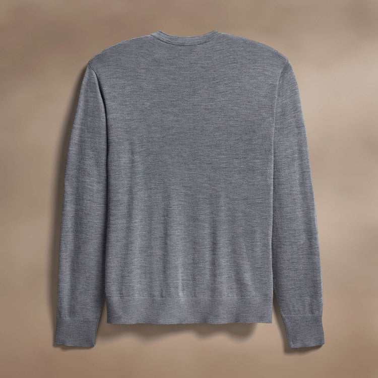 Ultra Fine Cshmr VinNeck Sweater in Flannel | James Perse Los Angeles
