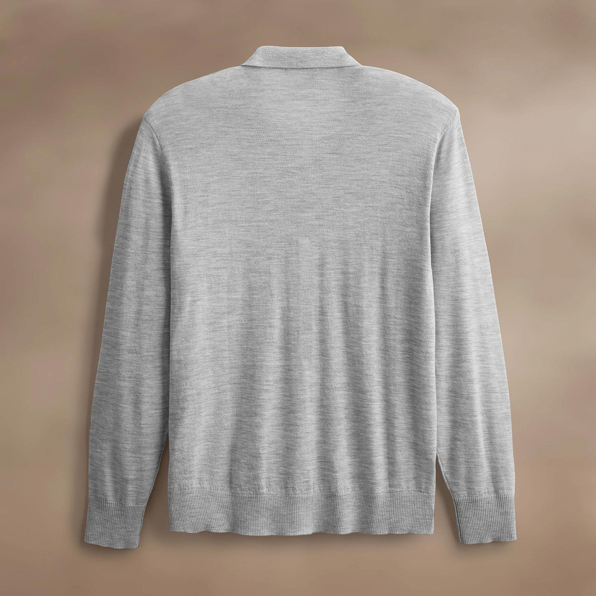 Ultra Fine Cashmere Open Polo in Light Heather Grey | James Perse Los Angeles