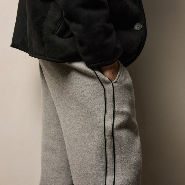 Cozy Sweat Pant With Piping in Heather Grey | James Perse Los Angeles