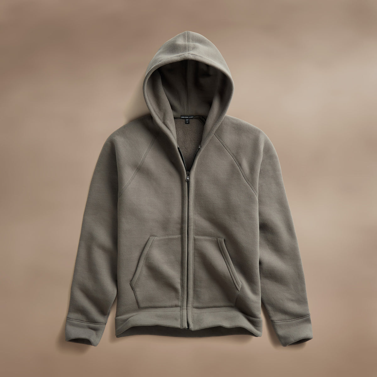 Cozy Zip Up Hoodie in Granite | James Perse Los Angeles