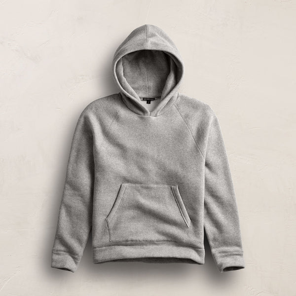 Cozy Hooded Sweatshirt in Heather Grey | James Perse Los Angeles