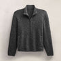Wool Alpaca Stretch Zip Front in Anthracite | James Perse Los Angeles