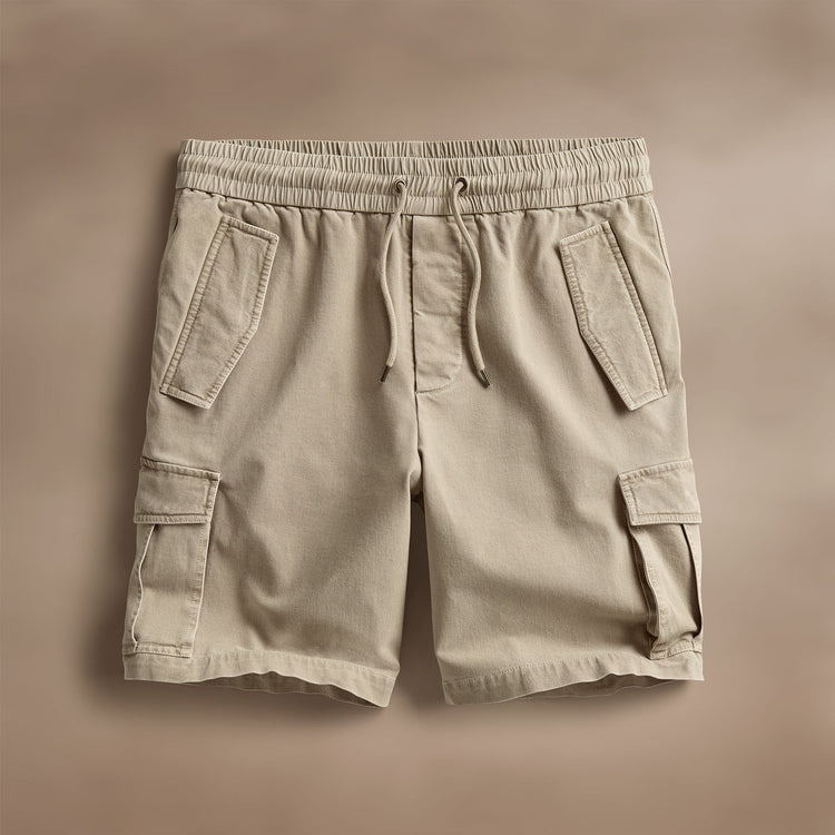 Woven Cotton Terry Cargo Short in Overcast Pigment | James Perse Los Angeles