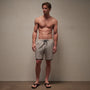 Curved Hem Board Short in Grout/Carbon | James Perse Los Angeles