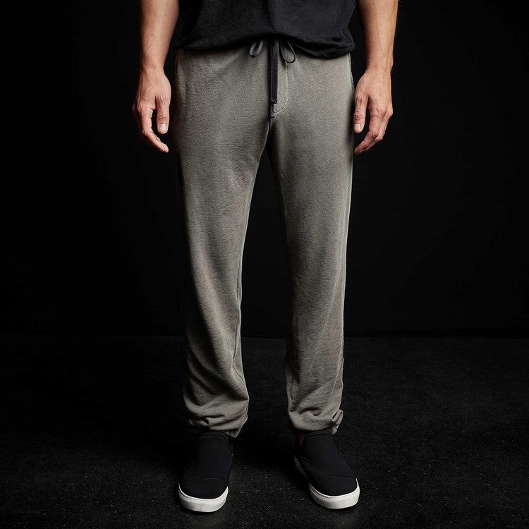 Vintage French Terry Sweatpant in River Rock Pigment | James Perse Los Angeles