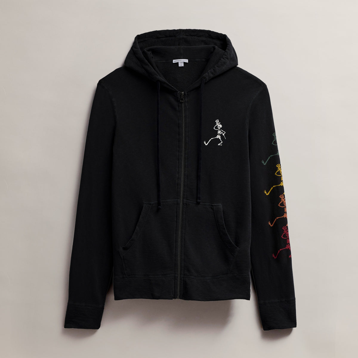 Men's French Terry Hoodie Grateful Dead in Black | James Perse Los Angeles