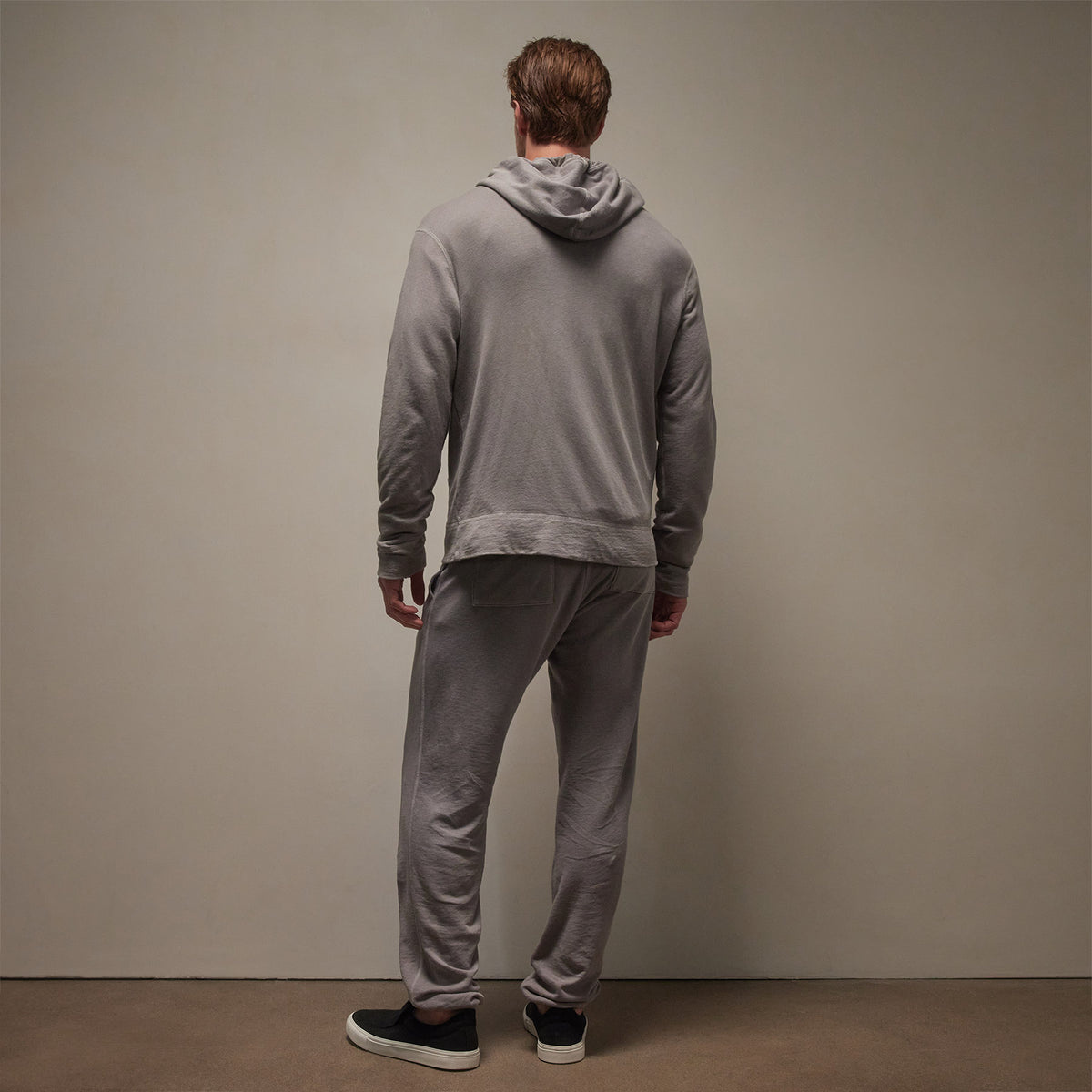 Vintage French Terry Zip Up Hoodie in Silver Grey Pigment | James Perse Los Angeles