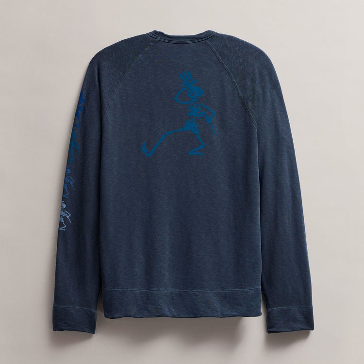 Men's Raglan Sweatshirt Grateful Dead in Deep Pigment | James Perse Los Angeles