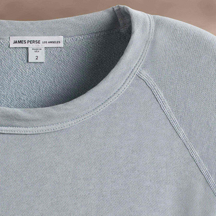 Vintage French Terry Sweatshirt in Grey Glacier Pigment | James Perse Los Angeles