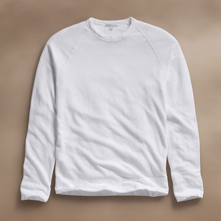 Vintage French Terry Sweatshirt in White | James Perse Los Angeles