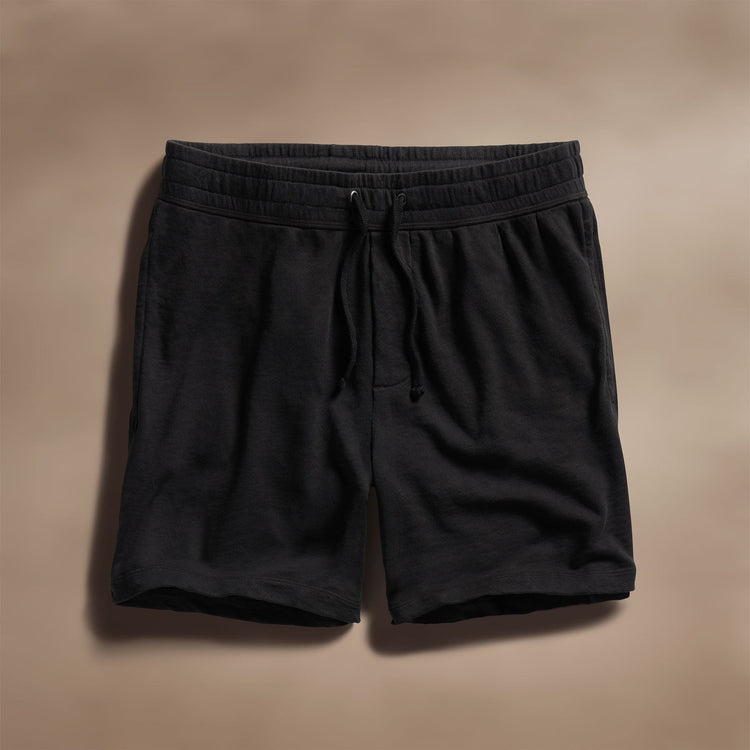 Vintage French Terry Sweat Short in Black | James Perse Los Angeles