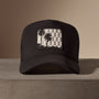 Checkered Palm Embroidered Trucker Hat in Black | James Perse Los Angeles