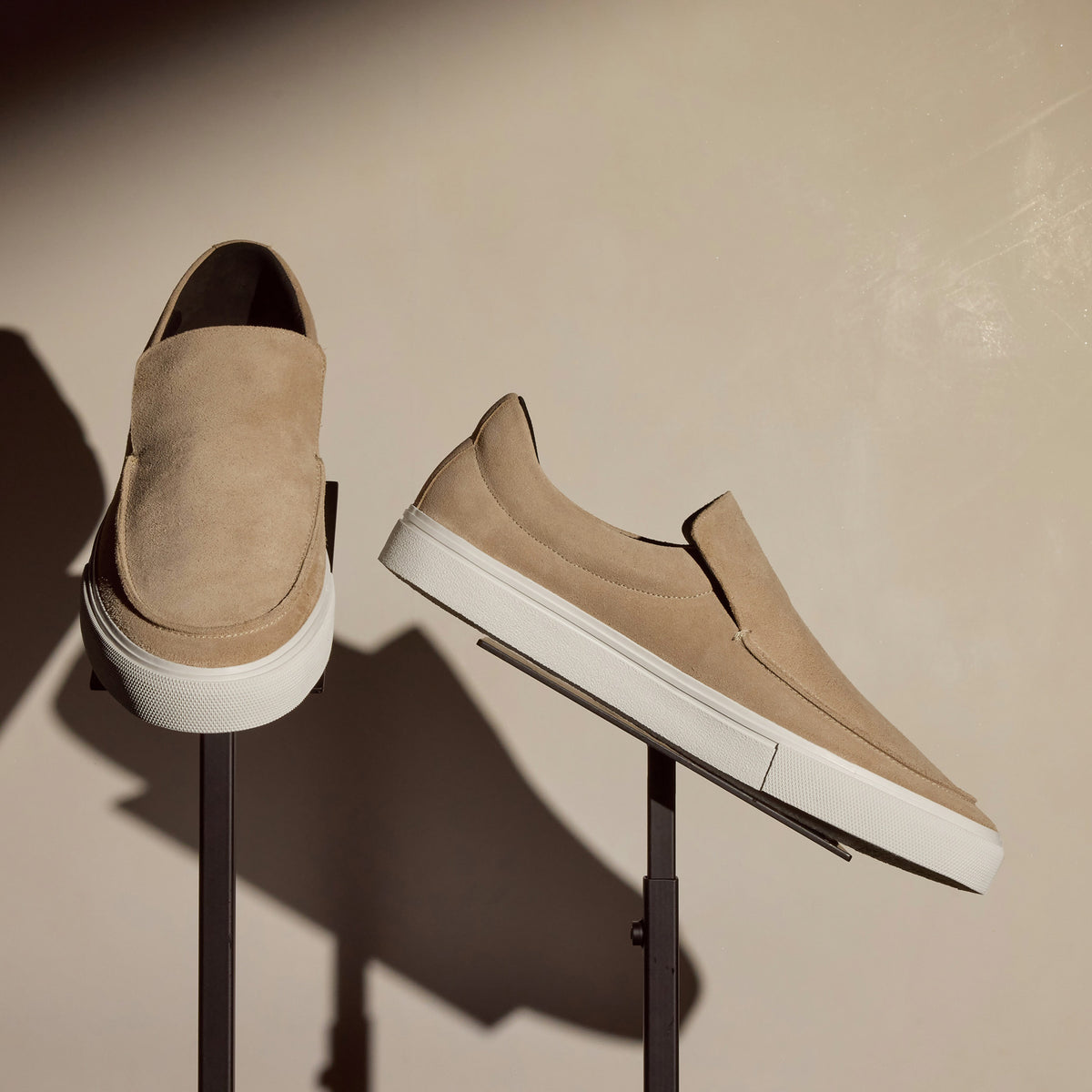 Coastal Suede Slip On in Linen | James Perse Los Angeles